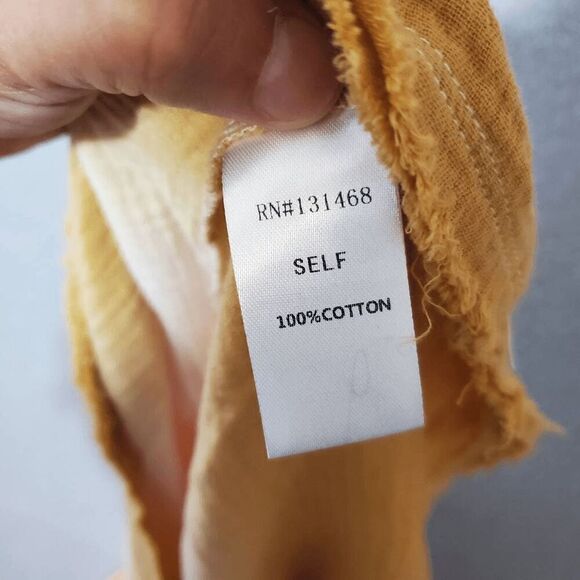 Fate Women's Short Sleeve Raw Hem V-Neck Pullover Cotton Ombre Shirt - Picture 7 of 8